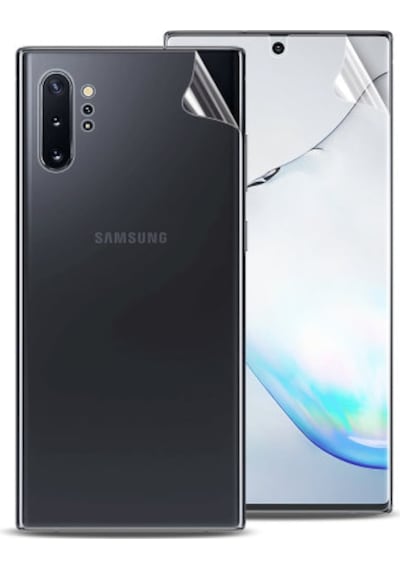 Samsung Uyumlu Galaxy Note 10 Ön Arka Süper Pet Nano Kırılmaz Ekran Kor