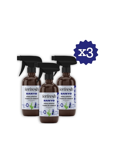 Ferfresh Banyo Kireç Çözücü Temizlik Sirkesi 3 x 450 ML