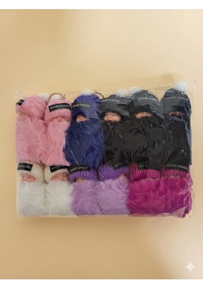 Peluş Bebek Anahtarlık-çanta Charmı-maskot 12 'li Karışık