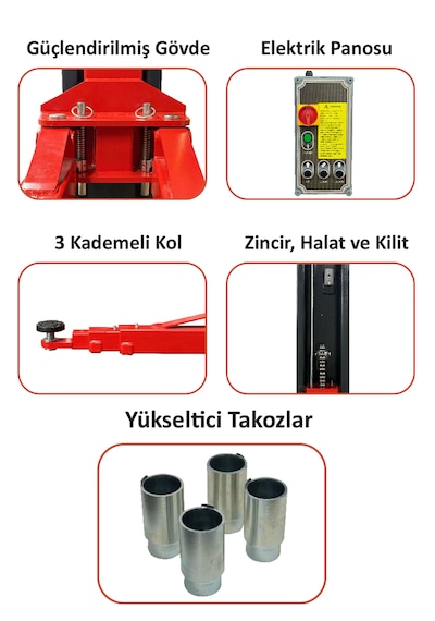 4 Ton Iki Sütunlu Üstten Bağlantılı Tam Otomatik Hidrolik Lift GPL102UI