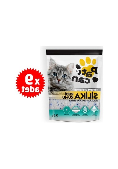 9 Adet 3.8 Lt Silika Kedi Kumu