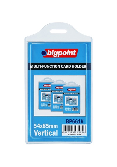 Bigpoint Çok Amaçlı Kart Kabı Dikey 54x85mm X 10 Adet