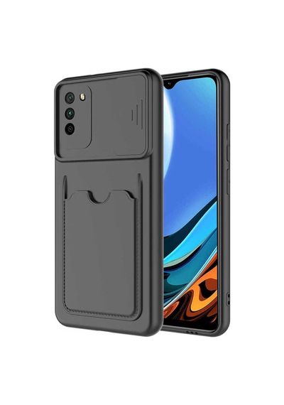 Xiaomi Poco M3 Kılıf Zore Kartix Kapak Siyah