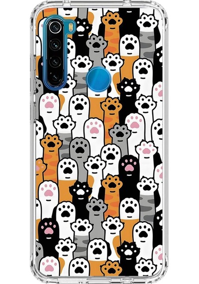 Xiaomi Redmi Note 8 Uyumlu Şeffaf Kılıf Kedişler 3 Tasarımlı