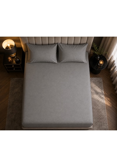 Kapreo Home Luna Collection Premium Lastikli Çarşaf Seti 160 X 200 Gri