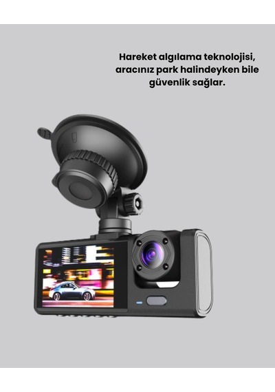 Hubrendy Tekno Full Hd Çift Yönlü Araç Kamerası Hareket Algılama Döngüsel Kayıt