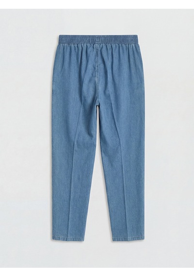 Lcwaıkıkı Classic Mavi Carrot Fit Keten Karışımlı Kadın Jean Pantolon