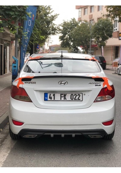 Hyundai Accent Blue Spoiler Piano Black Boyalı Bagaj Üstü Spoyler