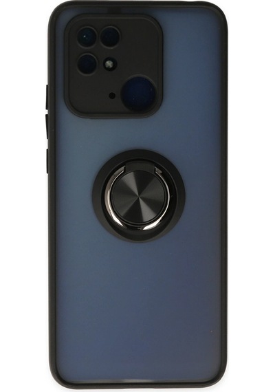 Newface Xiaomi Poco C40 Kılıf Montreal Yüzüklü Silikon Kapak Semeglbl - 28 - Siyah Sıyah