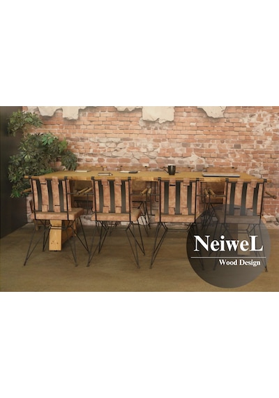 Neiwel Dove Doğal Ahşap Toplantı Masası x 100 x 180 Açık Ceviz
