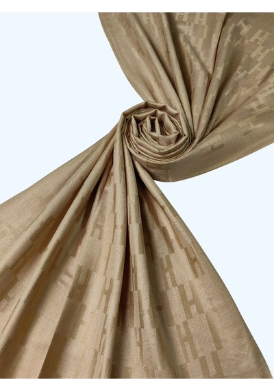 Mim Eşarp Işıl İpek - H Desen Kaşmir İpek Şal 75x190 Cm Gold