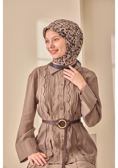Silk Home Aura Eşarp 140005-04 Koyu Lacivert, Vizon, Kiremit