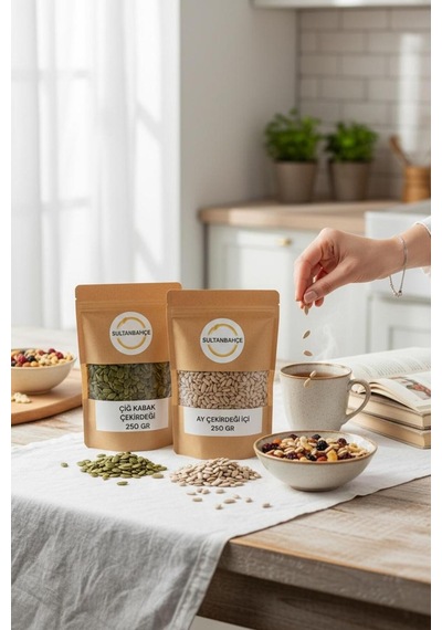 Kabak Çekirdeği İçi Çiğ 250 Gr - Ay Çekirdeği İçi 250 Gr - Ekonomik, Tuzsuz Diyet Destek Paketi Diğer