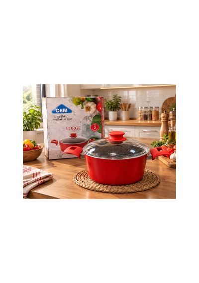 Forge 24 Cm Derin Tencere Kırmızı - 936541674 Kırmızı