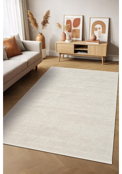 Icon Ic002g Gri Modern Desen Akrilik Pamuk Tabanlı Salon Koridor Oturma Yatak Odası Halısı-746 Gri
