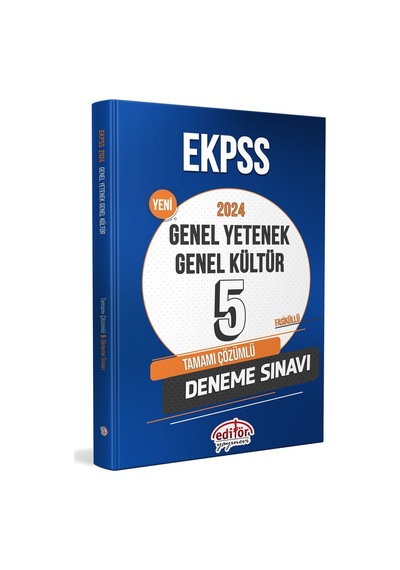 Editör 2024 Ekpss Tamamı Çözümlü 5 Deneme Sınavı Editör Yayınları