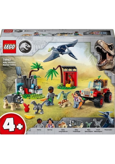 LEGO® Jurassic World Yavru Dinozor Kurtarma Merkezi 76963-4+ Yaratıcı Oyuncak Yapım Seti - 139 Parça