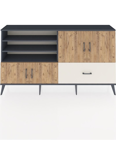 Arges Konsol 5 Raflı Tek Çekmeceli 4 Kapaklı 176x30x99 Antrasit-ç Antrasit-çam/aytaşı Arges Konsol 5 Raflı Tek Çekmeceli 4 Kapaklı 176x30x99 Antrasit-ç Antrasit-çam/aytaşı