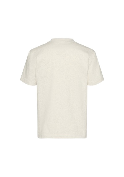 Calvin Klein Kadın Classic Regular Fit Logo Baskılı T-shirt - Ekru Vanilla Heather