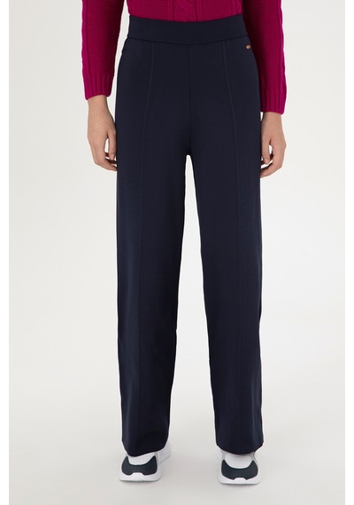 U.S. Polo Assn. Kadın Lacivert Loose Fit Triko Pantolon 50293068-VR033
