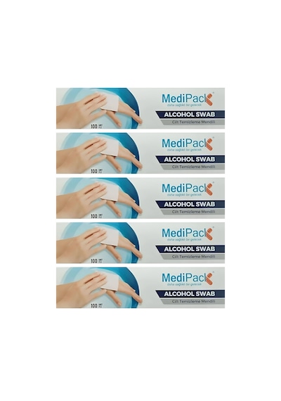 Medipack Alkol Swap Cilt Temizleme Mendili 5 x 100'lü