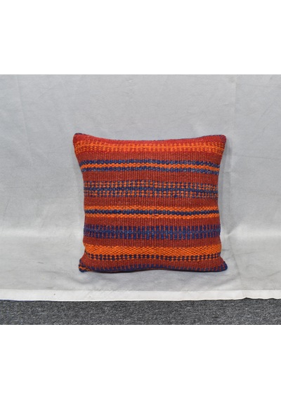 Zehra Abla Halı Yeni El Dokuma Dekoratif Kilim Kırlent Yastık Kılıfı 6560 Çok Renkli