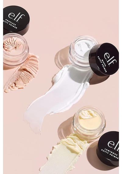 E.l.f. Putty Primer Trio Gözeneksiz, Mat Ve Parlak Makyaj Bazı Seti, Seyahat Boy