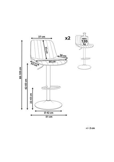 Dubrovnık 2 Li Bar Sandalyesi Seti, Kadife Döşemeli, 360 Döner, Ayarlanabilir Yükseklikli Haki