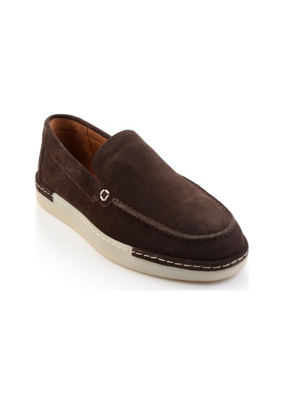 Kahve Hakiki Deri Erkek Loafer Ayakkabı E01396022402 Kahve