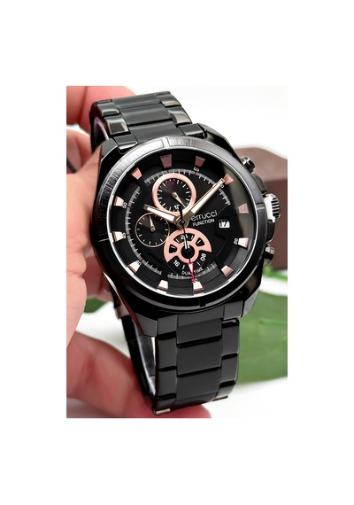 Ferrucci Function Erkek Kol Saati Çelik Kasa & Çelik Kordon Siyah Zmfer185 Çok Renkli