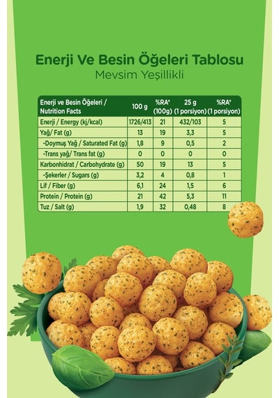 Nohut Cipsi - Mevsim Yeşillikleri 50 G X 6 Adet 6'li Paket
