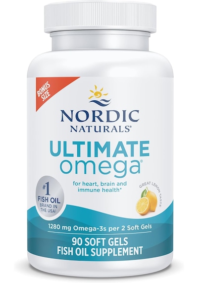 Nordic Naturals Ultimate Omega, Lemon Flavor - 90 Soft Gels - 1280 Mg Ome.ga-3 Usa Menşeii Dmmedicineden
