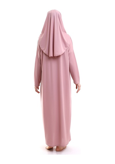Tek Parça Namaz Elbisesi - Gül Kurusu - 5015 001