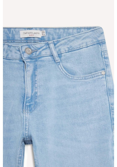 Defacto Pedro Slim Fit Dar Kalıp Normal Bel Dar Paça Jean Pantolon F2989ax25aunm39 Mavi