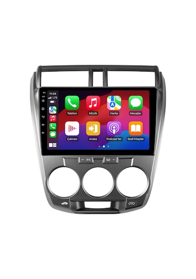 Honda City Android Multimedya 2009-2012 Manuel Carplay Android Auto Navigasyon 6gb Ram 64gb 9"