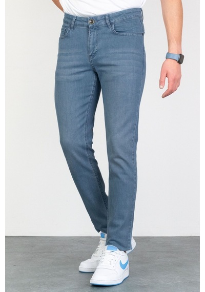 Hlt Jeans Erkek Mavi Slim Fit Likralı Esnek Taşlamalı Kot Pantolon 001 Mavi 29 - 31