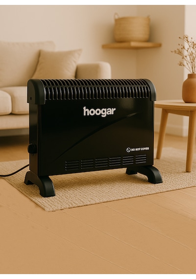 Hoogar German Ch-2000 Black Homojen Teknoloji Yeni Nesil Fanlı Konvektör Isıtıcı Düşük Tüketim
