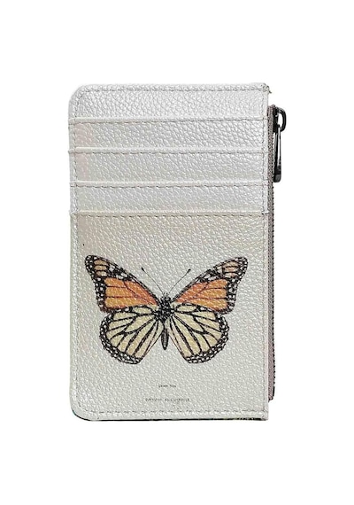 Dogo Kadın Beyaz Cüzdan - Moths And Butterflies Tasarım Renk Geçişli