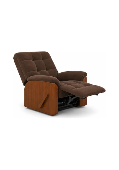 Smarto Relax Ticino Manuel Mekanizmalı Ayak Uzatmalı Ahşap Yan Panelli Polyester Tv Koltuğu Baba Koltuğu Kahverengi
