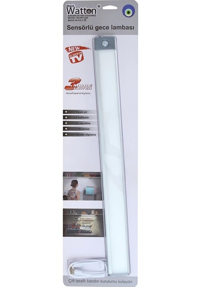 Sensörlü Şarjlı Dolap Lambası Wt-288 Çok Renkli