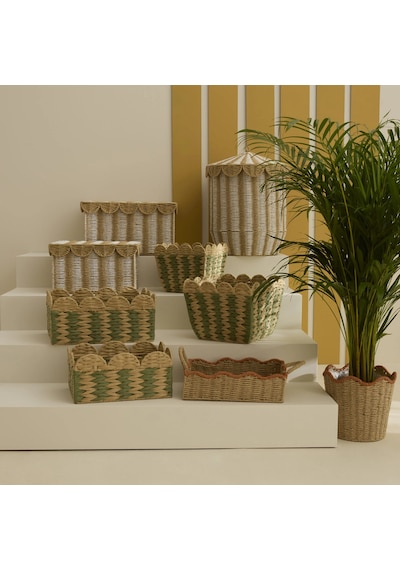 Karaca Home Nelia Kapaklı Organizer Sepet 45x32,5x25 Cm Kahverengi