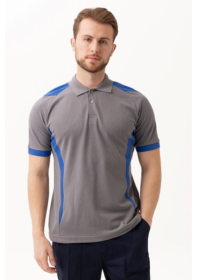 Flora Polo Yaka T-shirt - Nefes Alabilir, Şık Ve Rahat, Outdoor Ve İş Kullanımı Gri-saxmavi
