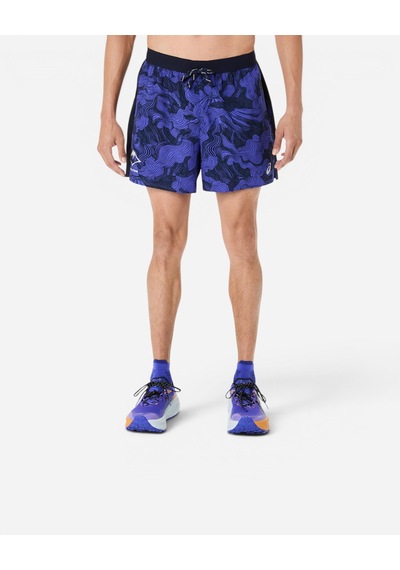 Asics Fujıtraıl All Over Prınt 5ın Short Erkek Mavi Şort 2011d526-400