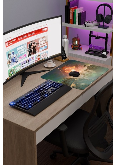 Split Fiction Kaymaz Dikişli Kauçuk Oyuncu Mousepad V2 - 48x40 Xl Gaming Mouse Pad Fare Altlığı