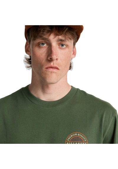 Quiksilver Billabong Yazılı Arkası Baskılı Erkek Tişört Ebyzt00524 Yeşil