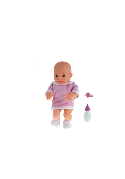 Oyuncak Bebek Roza Yeni Doğan Biberonlu Emzikli Et Bebek 25 Cm