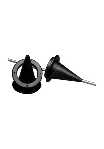 Cable Boot W/Plastic Embedded Ring, Ø89Mm, Cut-Out Ø59Mm, Black Siyah