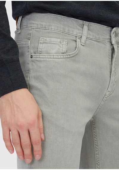 Ramsey Açık Yeşil Düz Slim Fit Denim Pamuk Karışımlı Pantolon