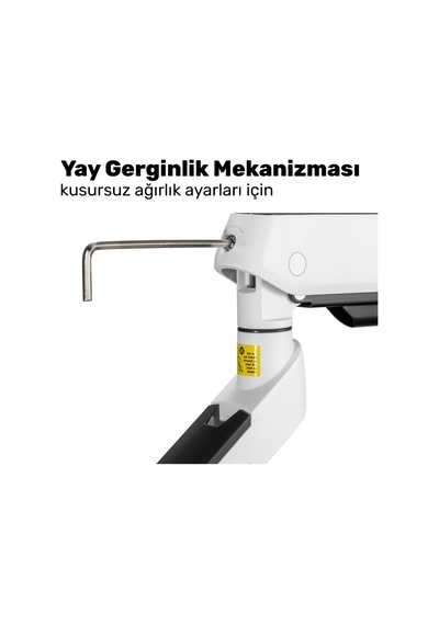 Npo Std54012hlw Elysium 27"-45" Profesyonel Gaming Rgb Amortisörlü Vesa Tek Kol Monitör Tutucu
