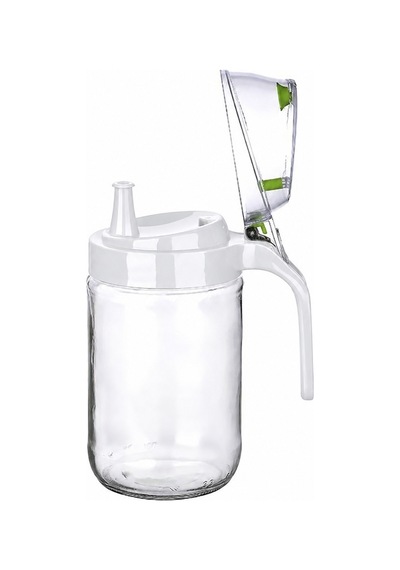 Cam Yağdanlık Ve Zeytinyağlık 660 Ml & Yaylı Otomatik Kapaklı, Sızdırmaz Yağ Şişesi Beyaz - 927543623 Beyaz